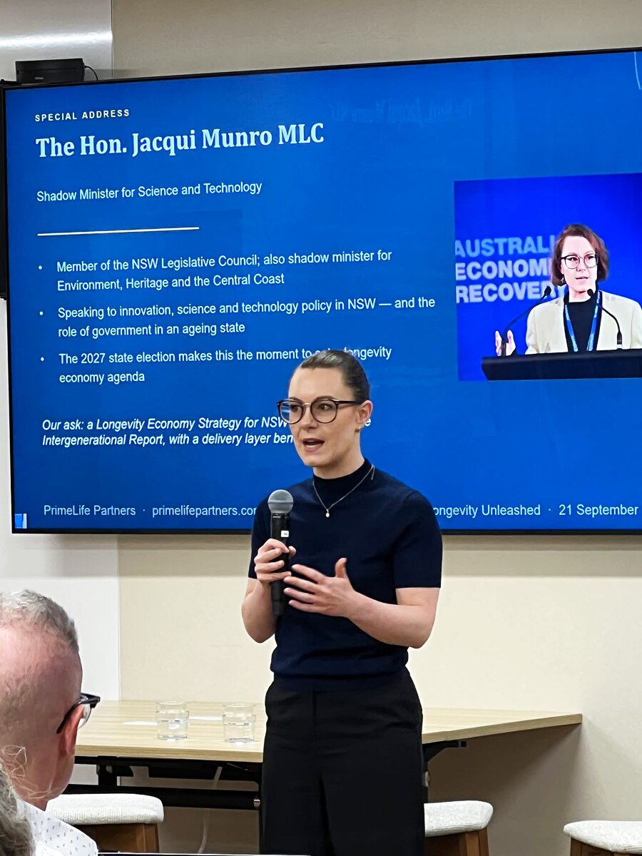 The Hon. Jacqui Munro MLC giving the special address